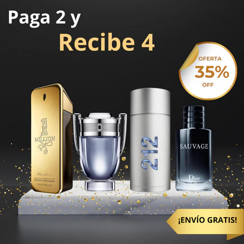 COLECCIÓN INTERNACIONAL: 4 perfumes (1 millón, Invictus, 212 y Sauvage)✅